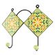 Pea Green Sunflower Ceramic Tile Wall Hook